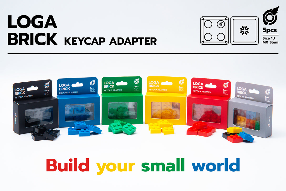 LOGA BRICK KEYCAP ADAPTER : Size 1U MX Stem (5ชิ้น/กล่อง)