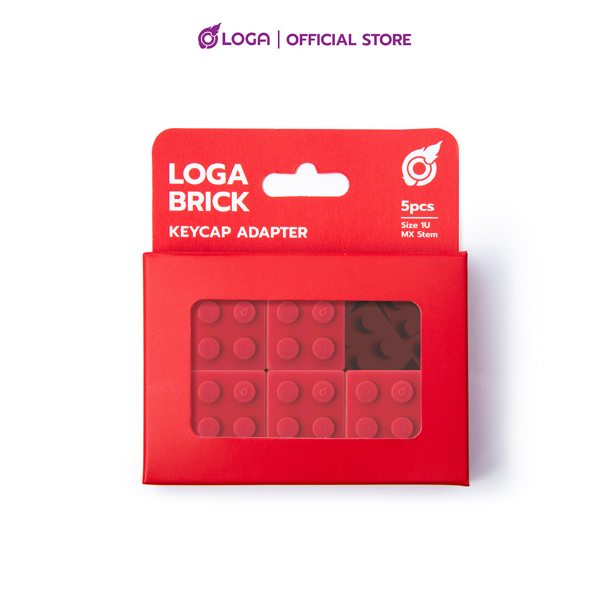 LOGA BRICK KEYCAP ADAPTER : Size 1U MX Stem (5ชิ้น/กล่อง)