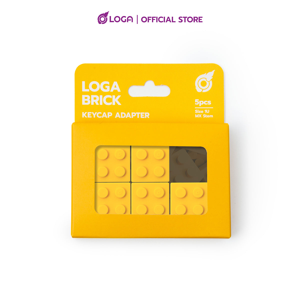 LOGA BRICK KEYCAP ADAPTER : Size 1U MX Stem (5ชิ้น/กล่อง)