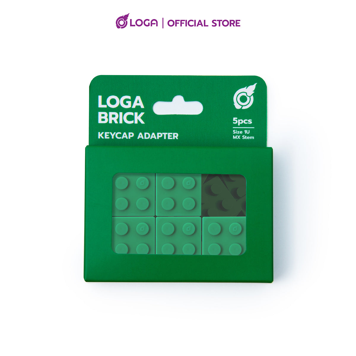 LOGA BRICK KEYCAP ADAPTER : Size 1U MX Stem (5ชิ้น/กล่อง)