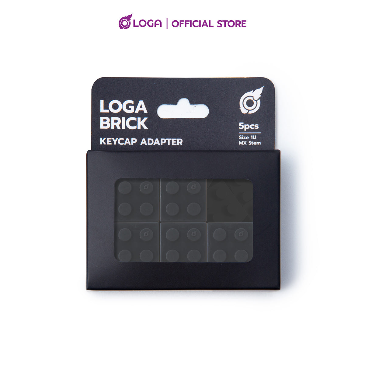 LOGA BRICK KEYCAP ADAPTER : Size 1U MX Stem (5ชิ้น/กล่อง)