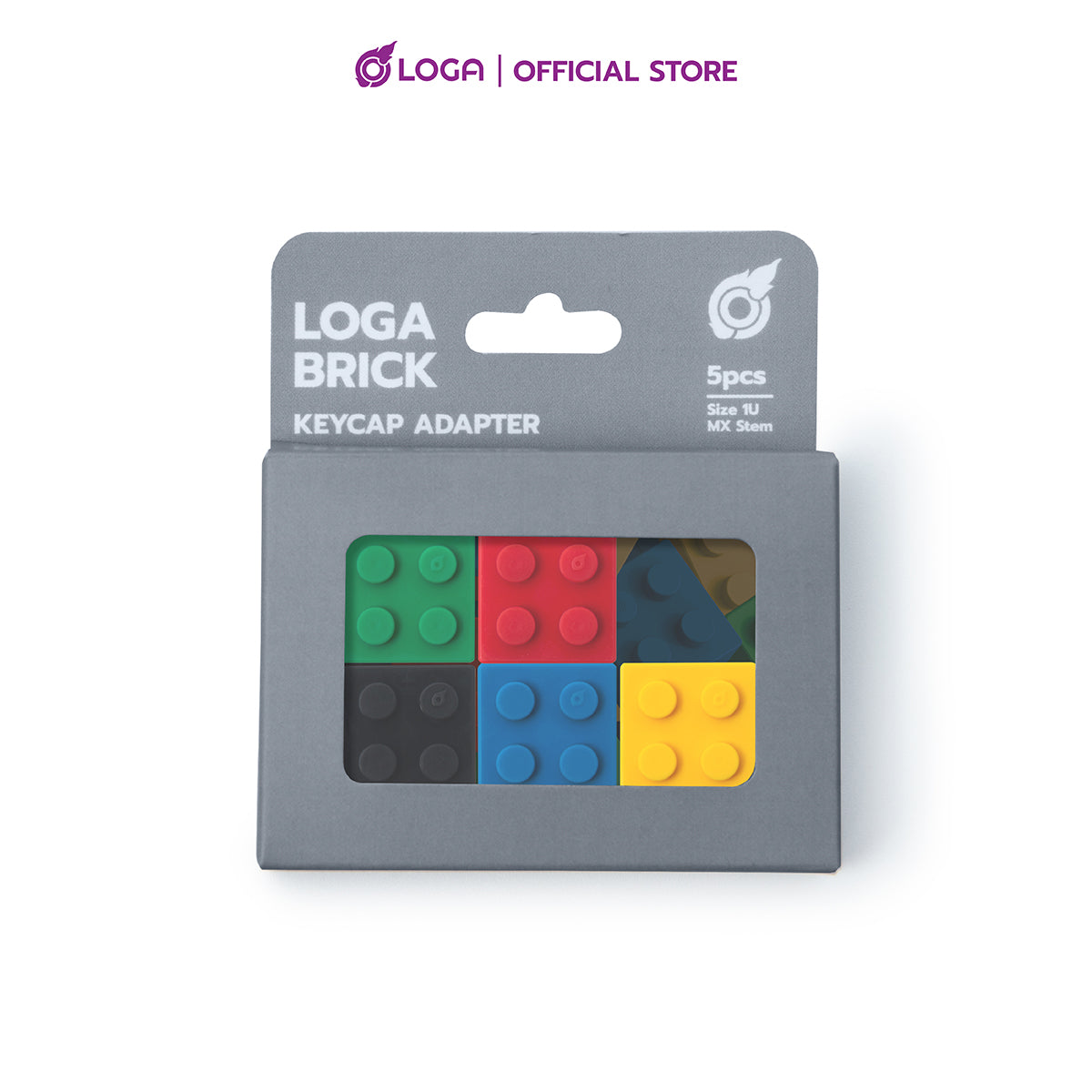 LOGA BRICK KEYCAP ADAPTER : Size 1U MX Stem (5ชิ้น/กล่อง)
