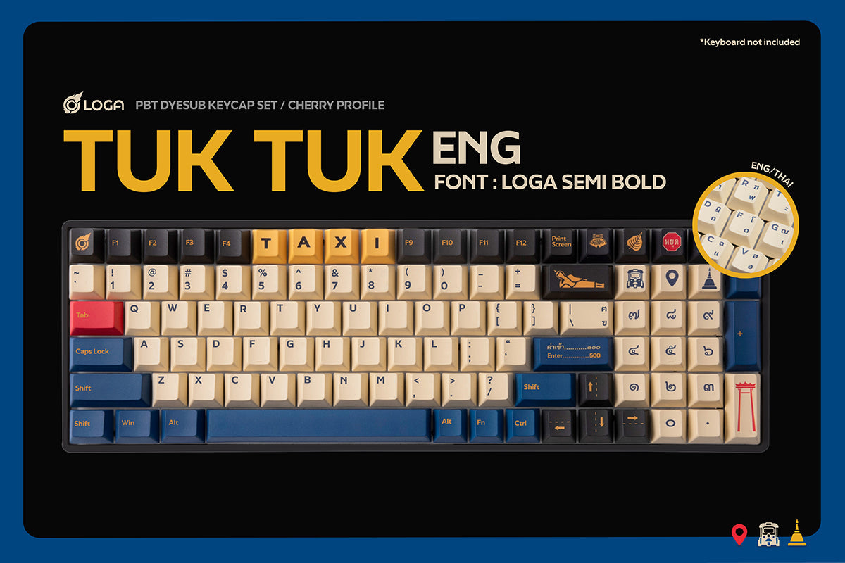 TUKTUK / LOGA PBT DYESUB SPECIAL SET KEYCAP VOL. 1 (CHERRY PROFILE ENG/TH )
