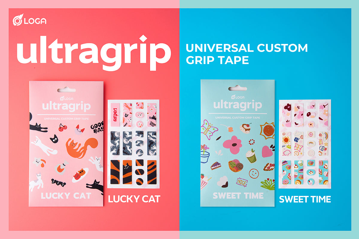 LOGA ULTRAGRIP : Universal mouse grip tape (LUCKY CAT & SWEET TIME Collection)