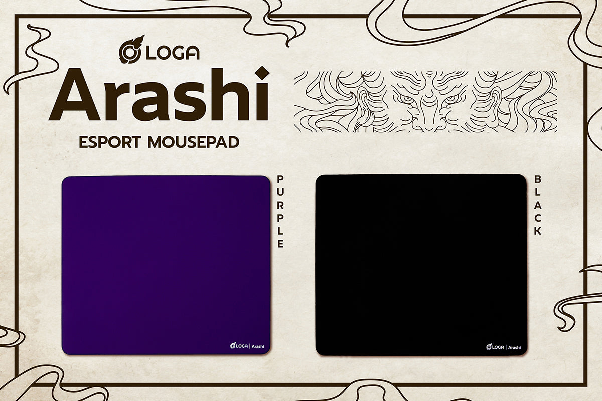 LOGA ARASHI E-sport Mousepad : 42 x 49 cm.