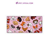 LOGA Mousepad 85x40 cm. : Planet of the Dogs [Brown, Pastel]