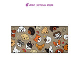 LOGA Mousepad 85x40 cm. : Planet of the Dogs [Brown, Pastel]