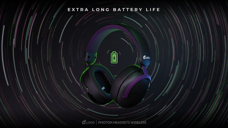 LOGA Photon gaming headsets: wired and wireless.