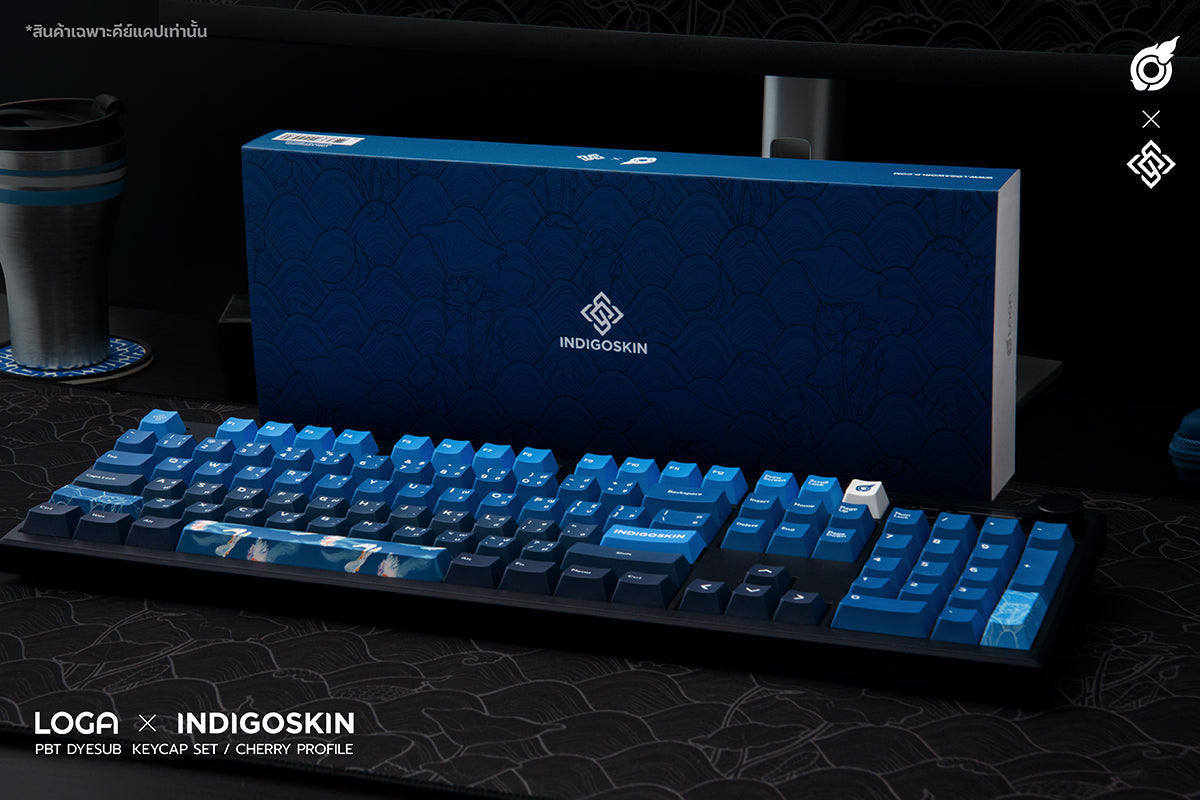 LOGA x INDIGOSKIN PBT DYESUB KEYCAP FULL SET : Indigoskin Special Collection [EN/TH]