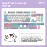 LOGA PBT DYESUB KEYCAP FULL SET CHERRY PROFILE : PLANET OF THE DOGS [Pastel / Brown]