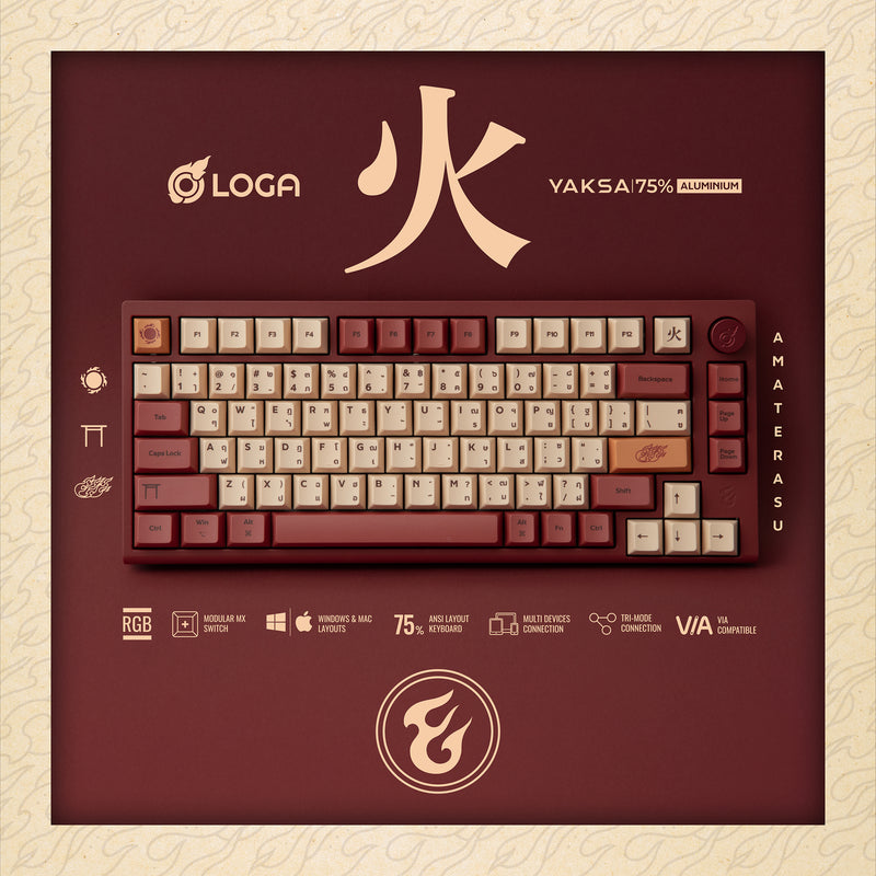 LOGA YAKSA 75AL : Amaterasu & Tsukuyomi  [ Wireless Mechanical Keyboard]