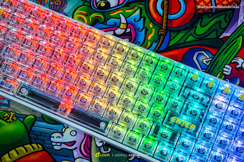 LOGA Crystal series : 132 keys clear keycap set